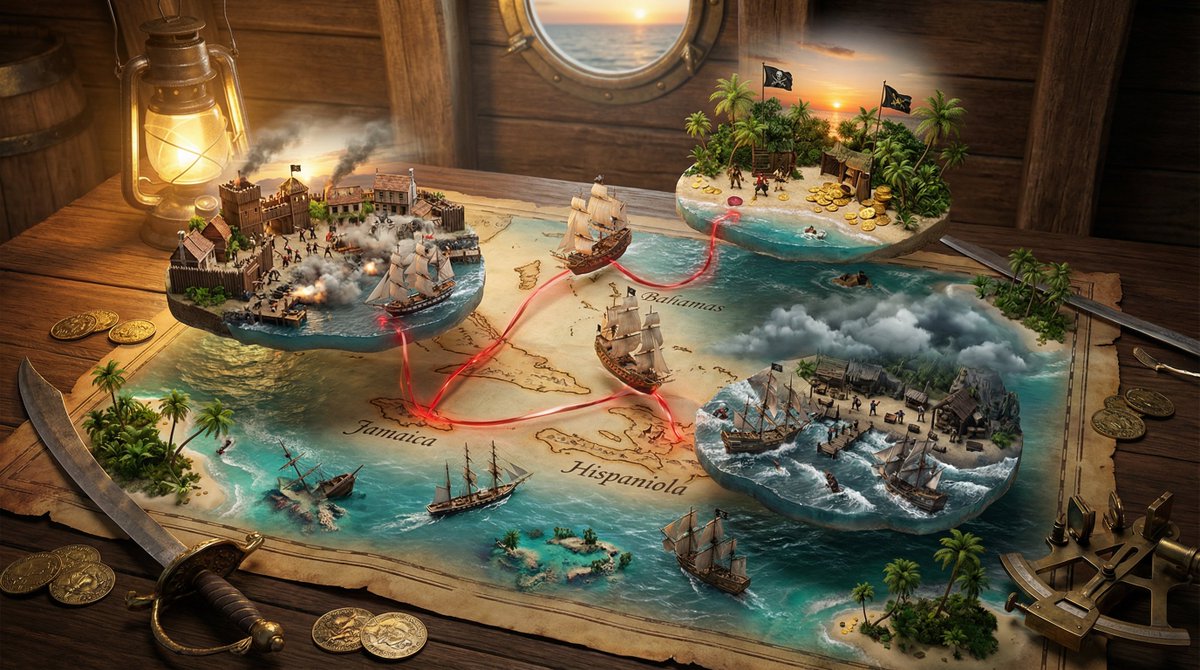 Weathered Map with Exploding Miniature City Dioramas