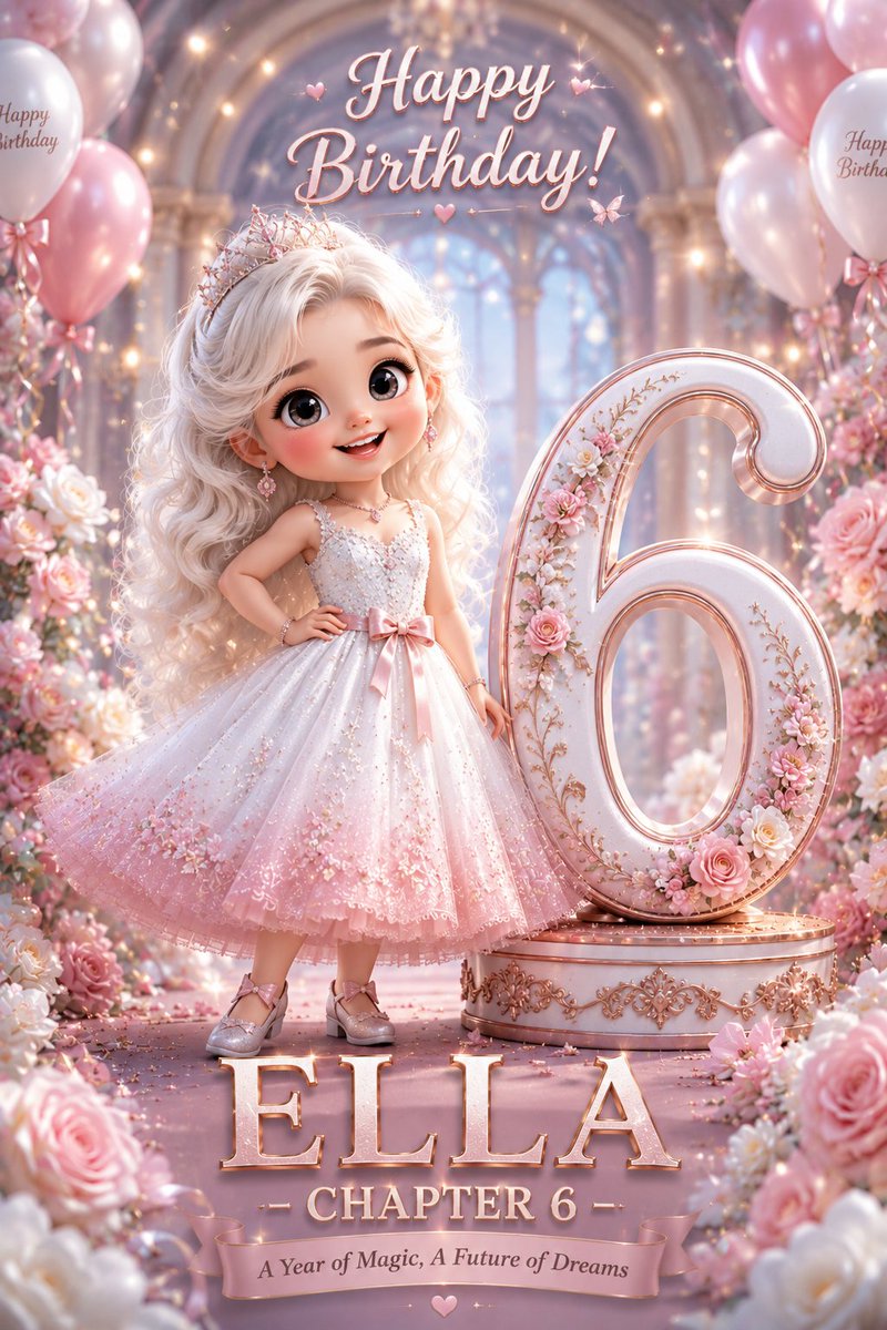 An Ultra-Detailed 3d Chibi Birthday Poster Featuring Name Transformed Into