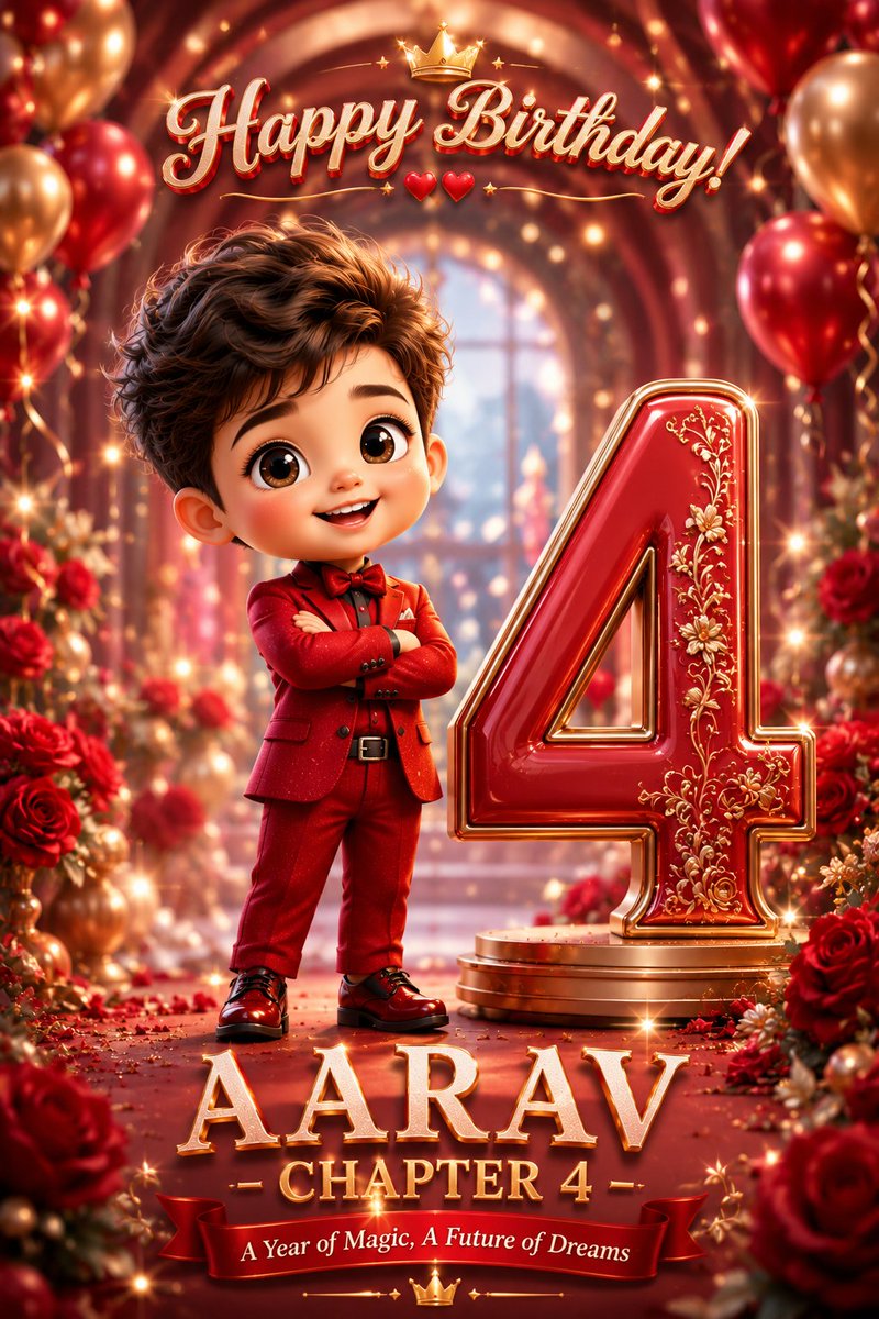 An Ultra-Detailed 3d Chibi Birthday Poster Featuring Name Transformed Into