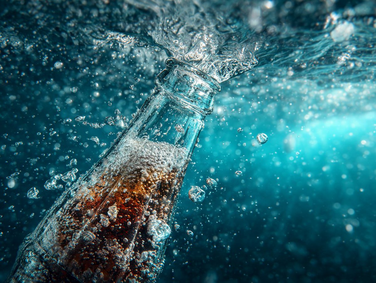 Dynamic Bubble Stream Product Photography