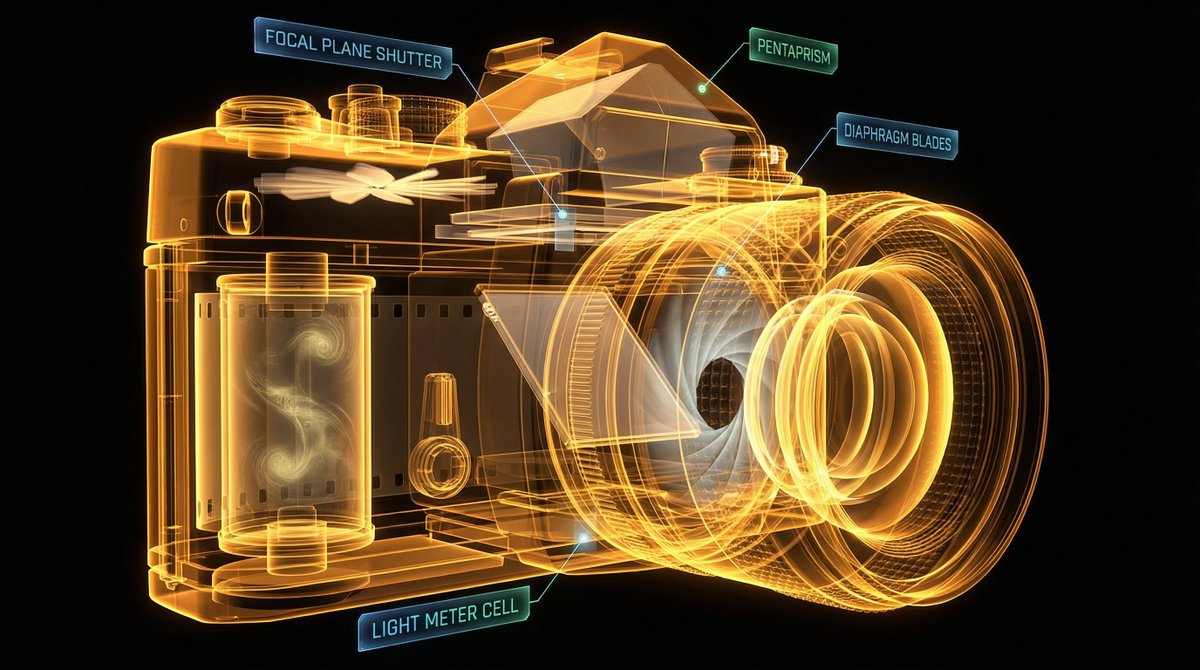 Neon X-Ray Photorealistic Scan with Wireframe Details