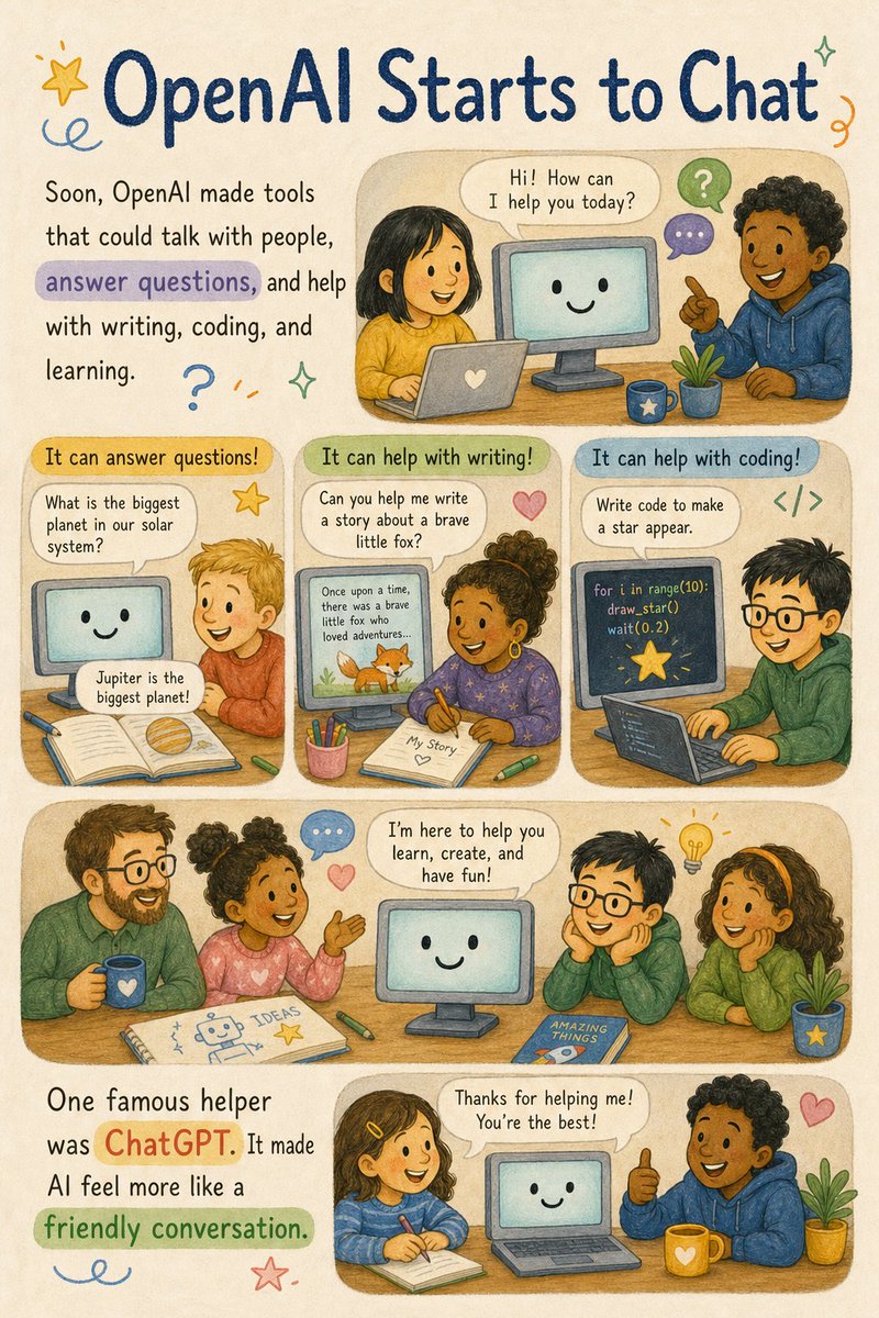 Children's Picture Book Page with Multi-Panel Layout