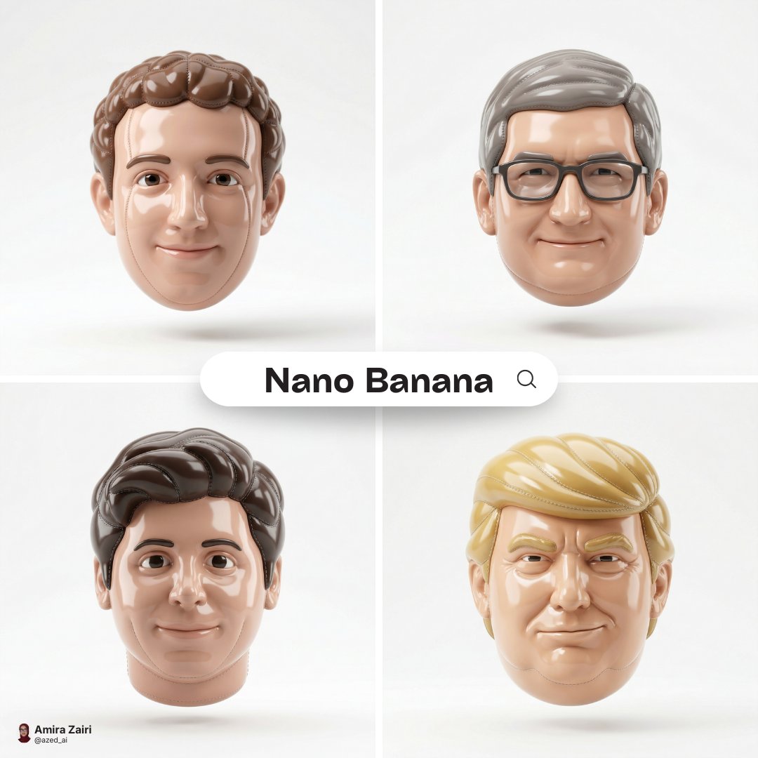 Inflated Glossy Characters Image Generation Prompt