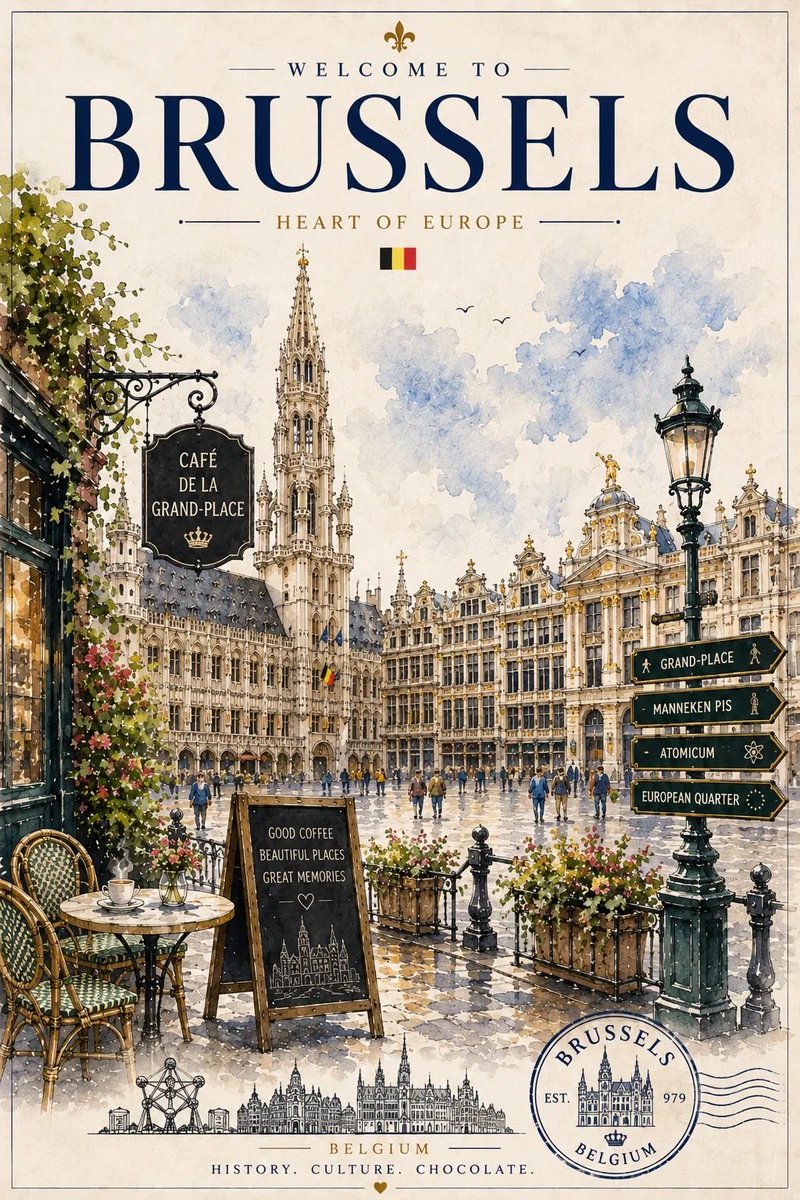 Watercolor Architectural Travel Poster