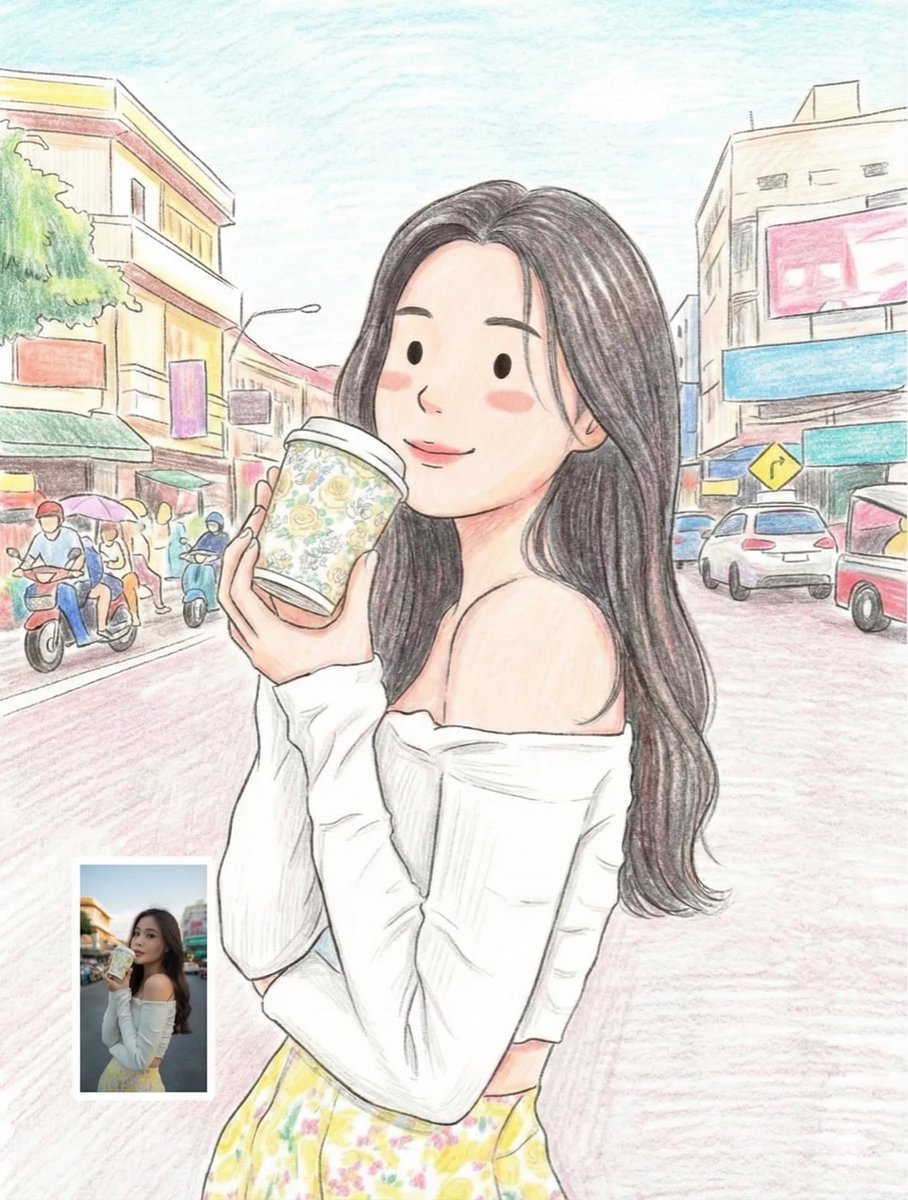 Cozy Storybook Illustration in Colored Pencil Style