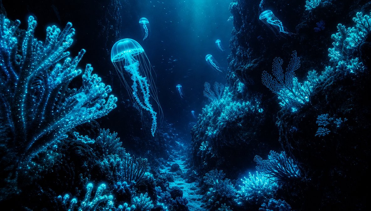 Prompt Studio Bioluminescent Landscape with Gpt Image
