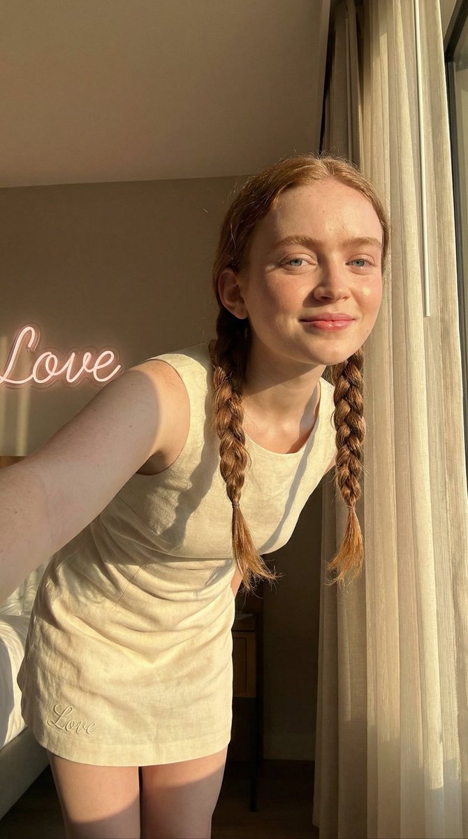 Madelyn Cline Selfie in Ivory Minidress