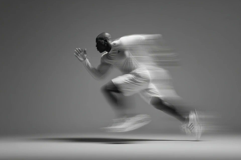 Dynamic Motion Blur Sports Silhouette