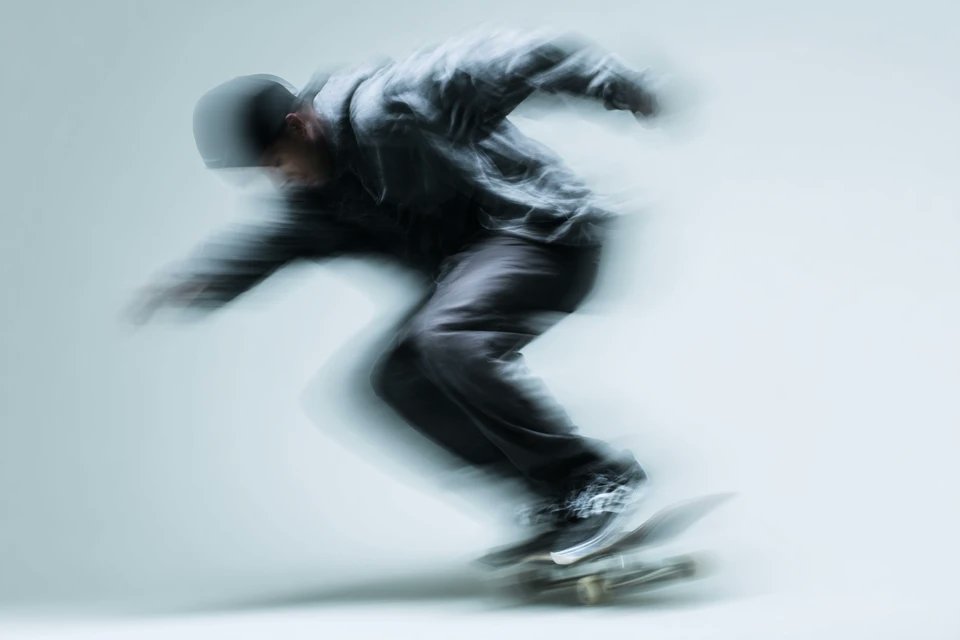 Dynamic Motion Blur Sports Silhouette
