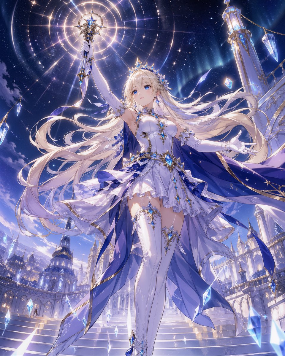 Anime Key Art: Iconic Female Idol Hero