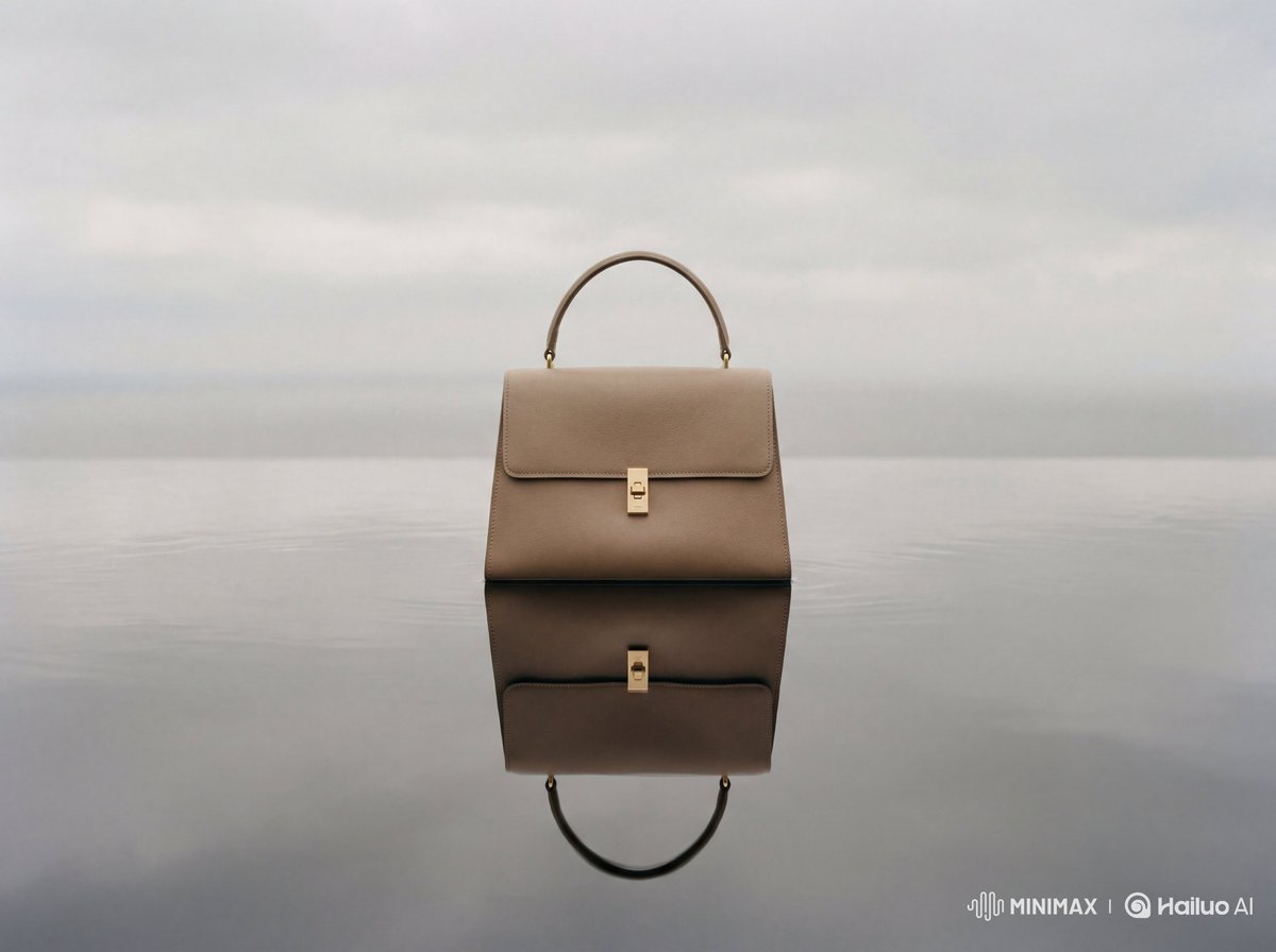 Zen Minimalist Product Shot with Perfect Water Reflection