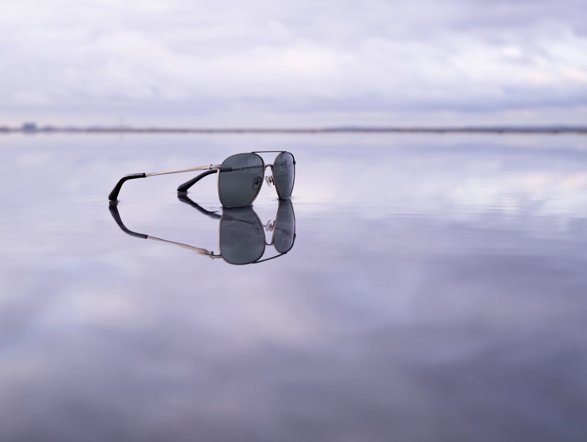 Zen Minimalist Product Shot with Perfect Water Reflection