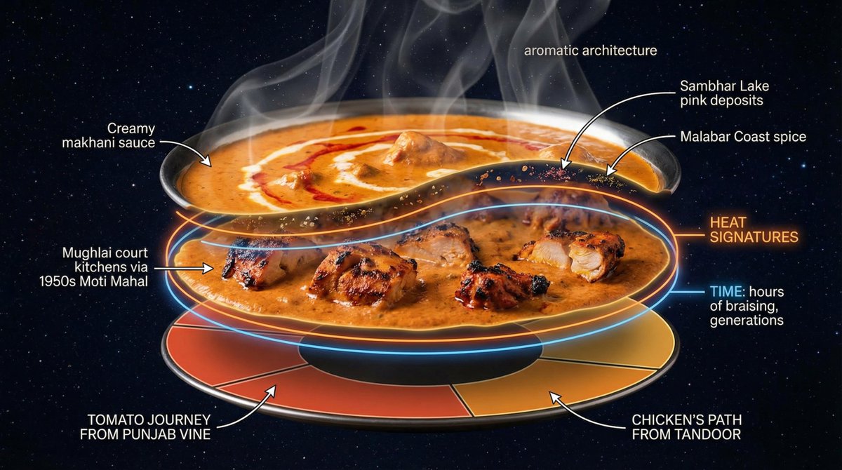 Cross-sectioned Dish Revealing Flavor Archaeology