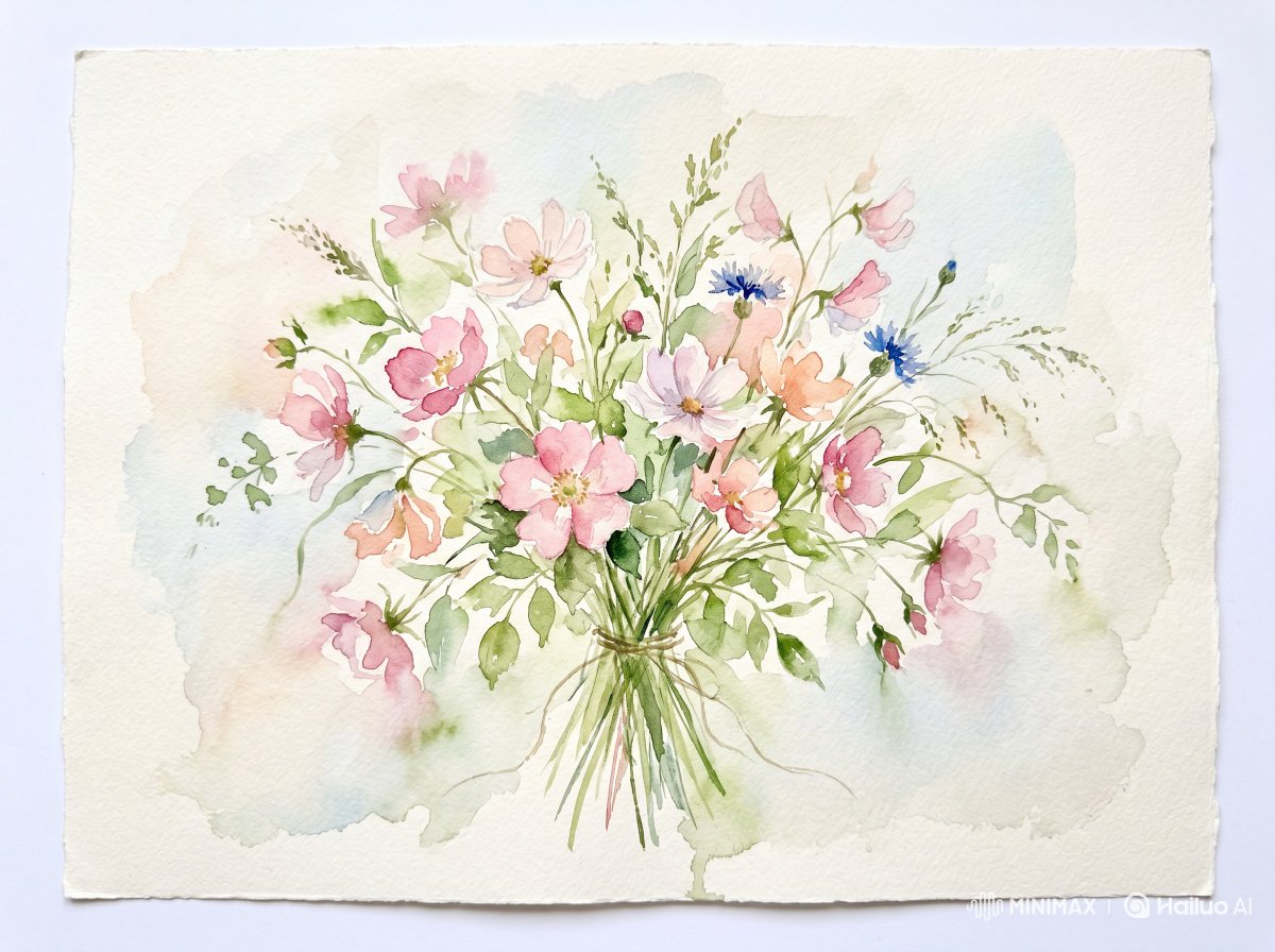 Dreamlike Impressionistic Watercolor Art Study