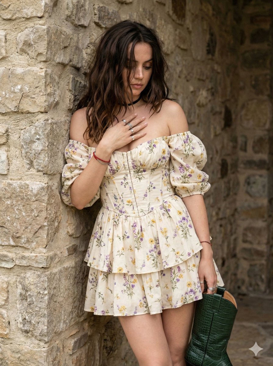 Ana de Armas with Messy Dark Chestnut Hair