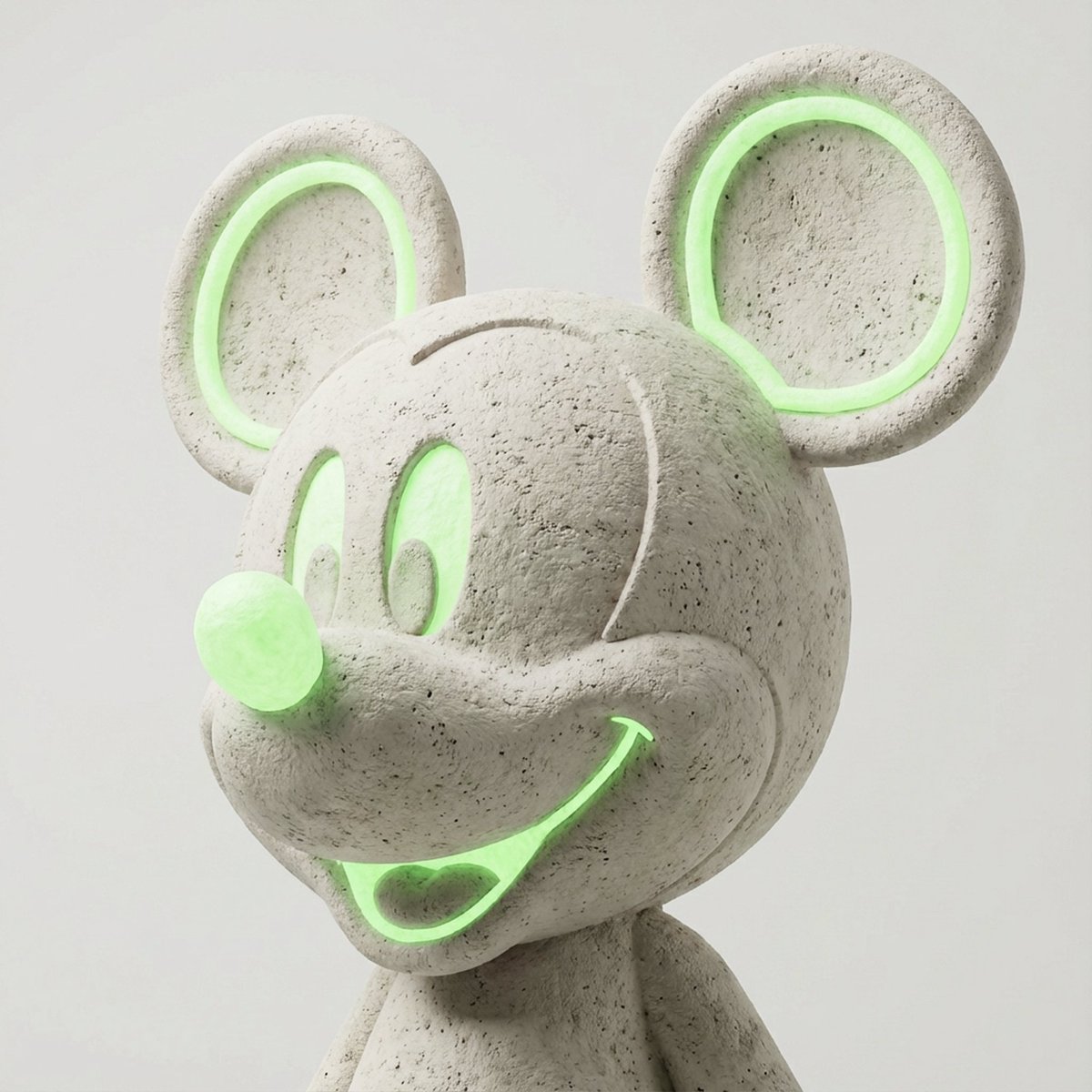 Close-up Bust Sculpture of a Character