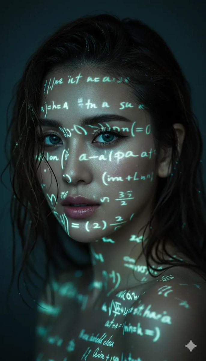 Cyber-Poetry Portrait with Glowing Text Projection