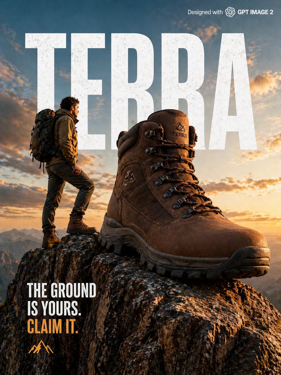 Epic Outdoor Adventure Advertisement for Terra Boots Brand