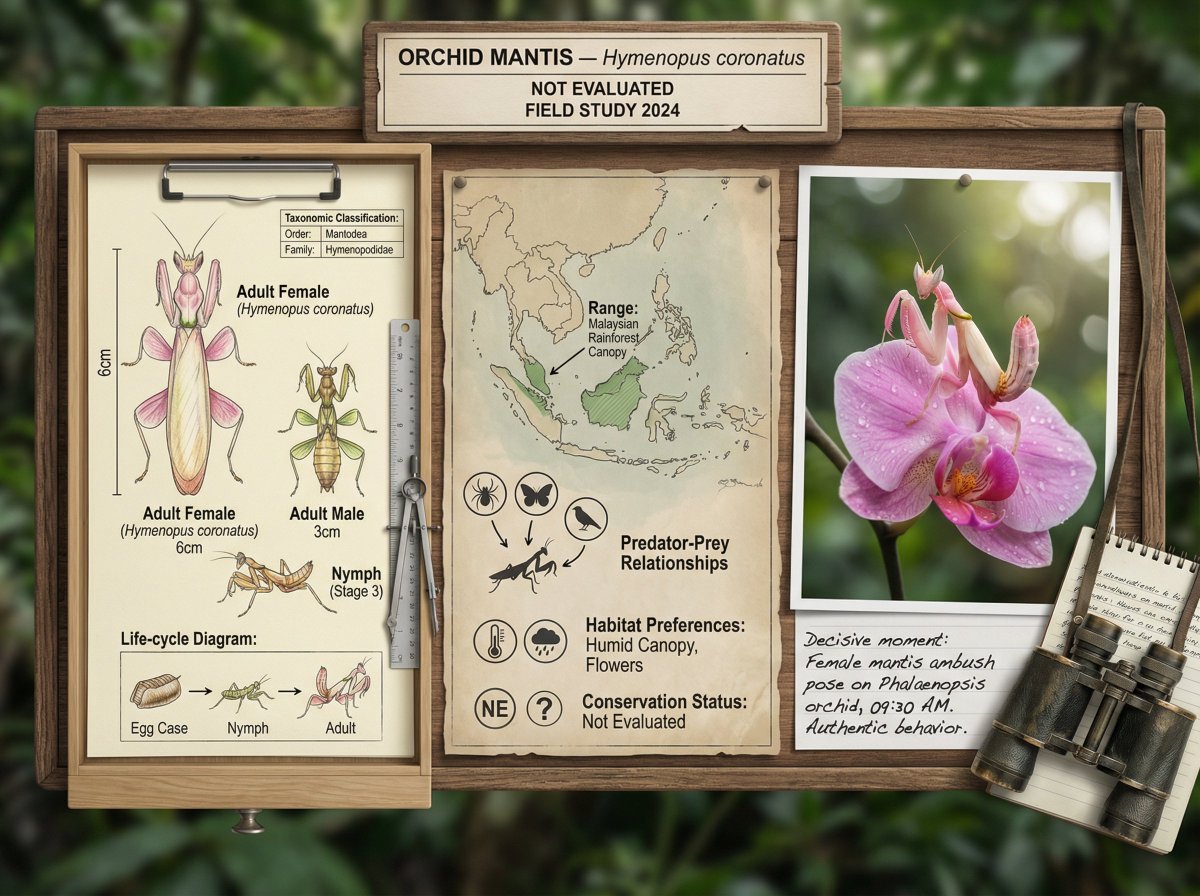 Field Researcher's Documentation Board with Scientific Illustration