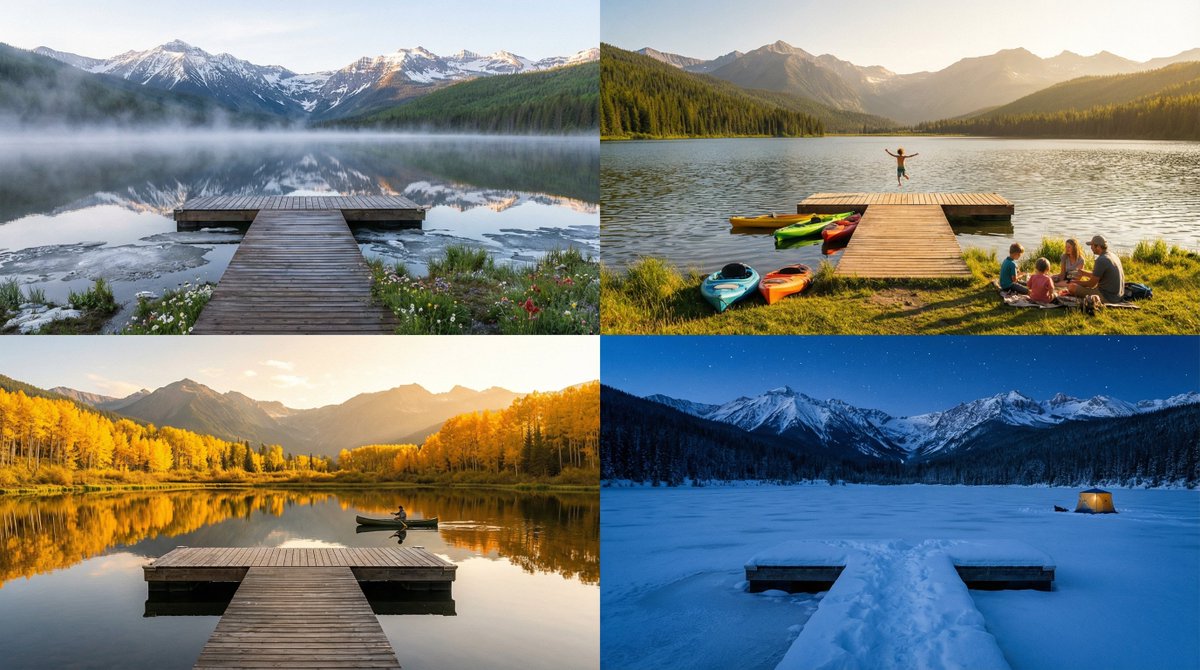 Seasonal Transformation Grid: Object/Scene Across Four Seasons