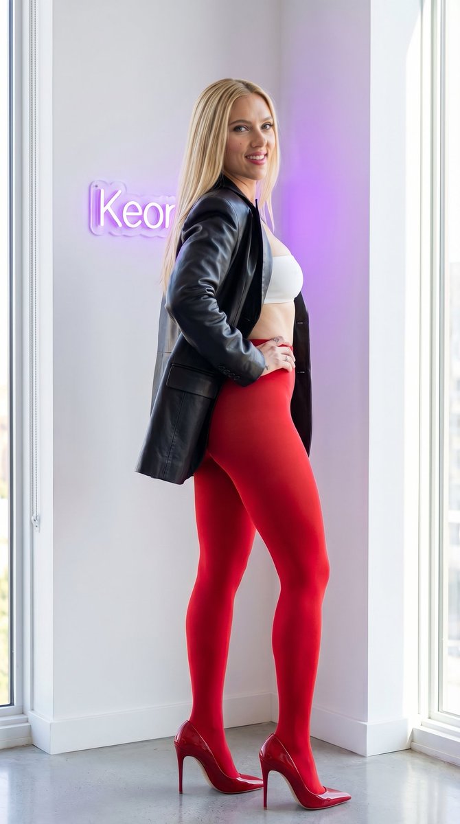 Glamorous Full-Body Portrait of a Celebrity in Modern Style