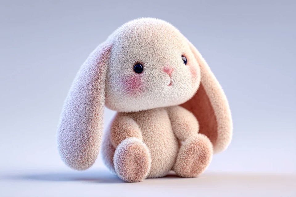 Soft Plush 3D Render with Adorable Collectible Feel
