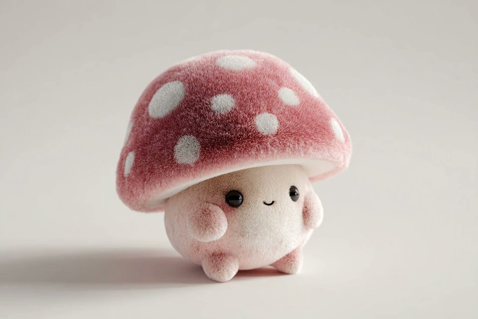 Soft Plush 3D Render with Adorable Collectible Feel