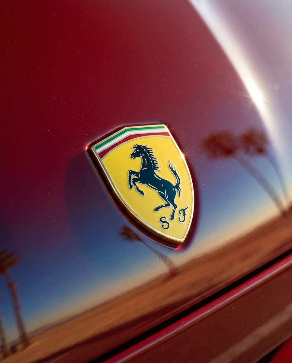 Photorealistic Luxury Car Emblem Macro Shot