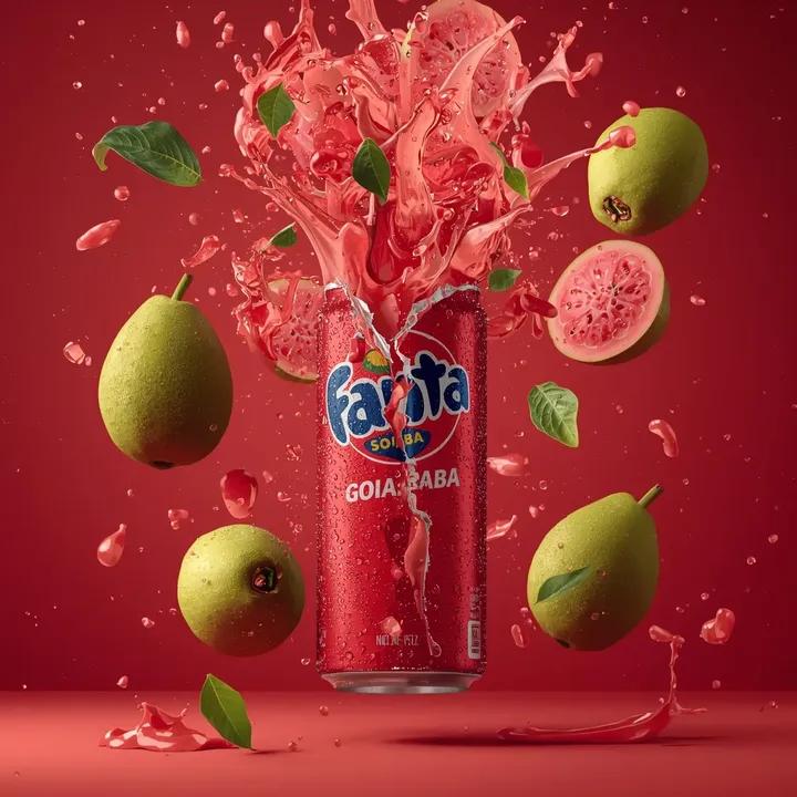 Split Red Aluminum Soda Can with Pink Guava