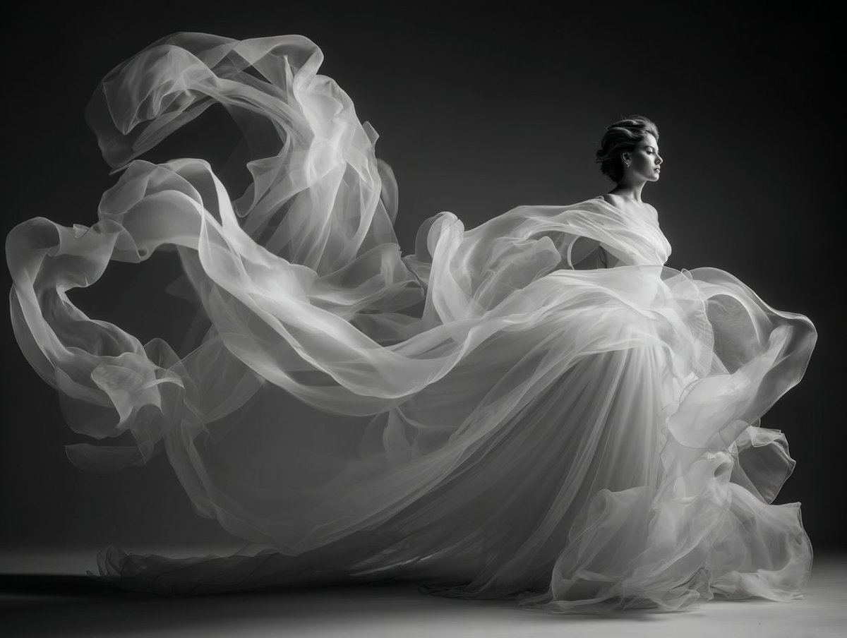 Dynamic Fabric in Motion Photography