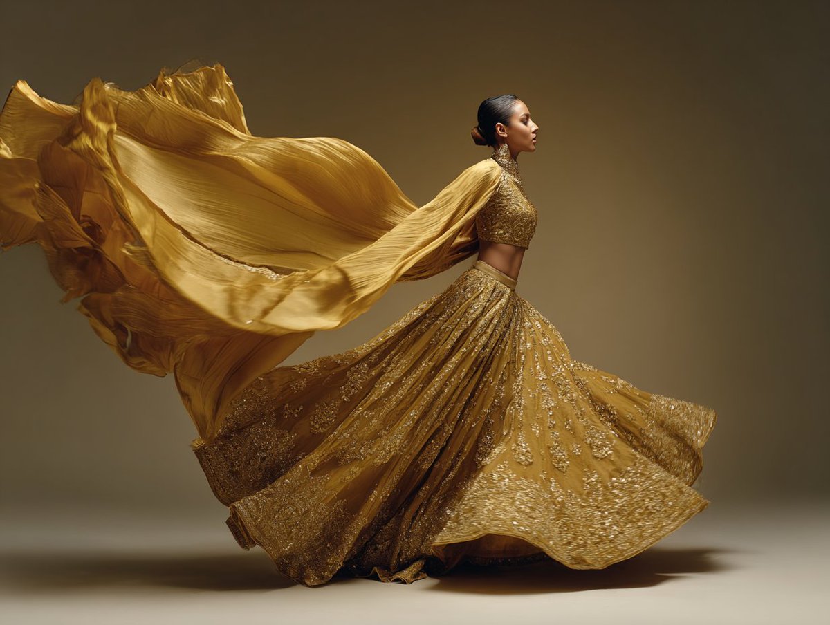 Dynamic Fabric in Motion Photography