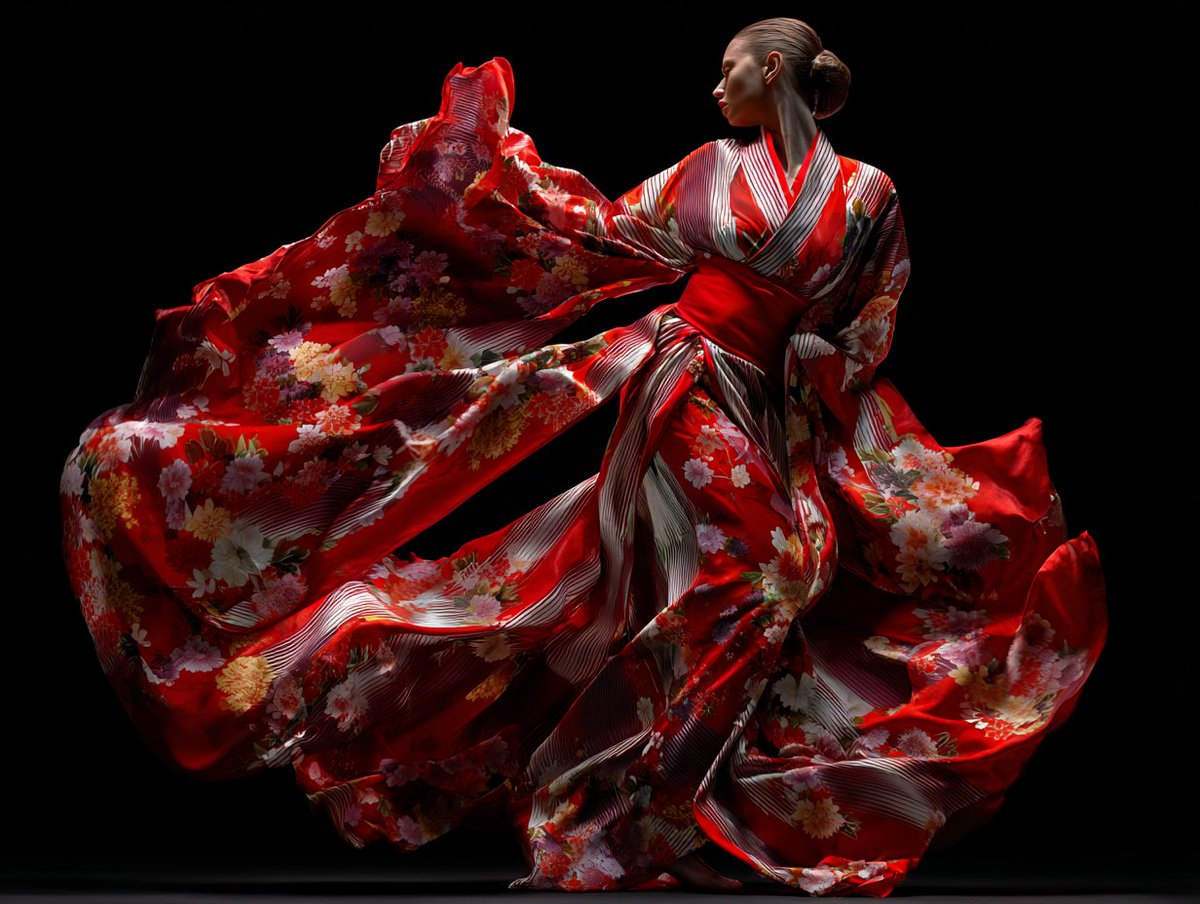 Dynamic Fabric in Motion Photography