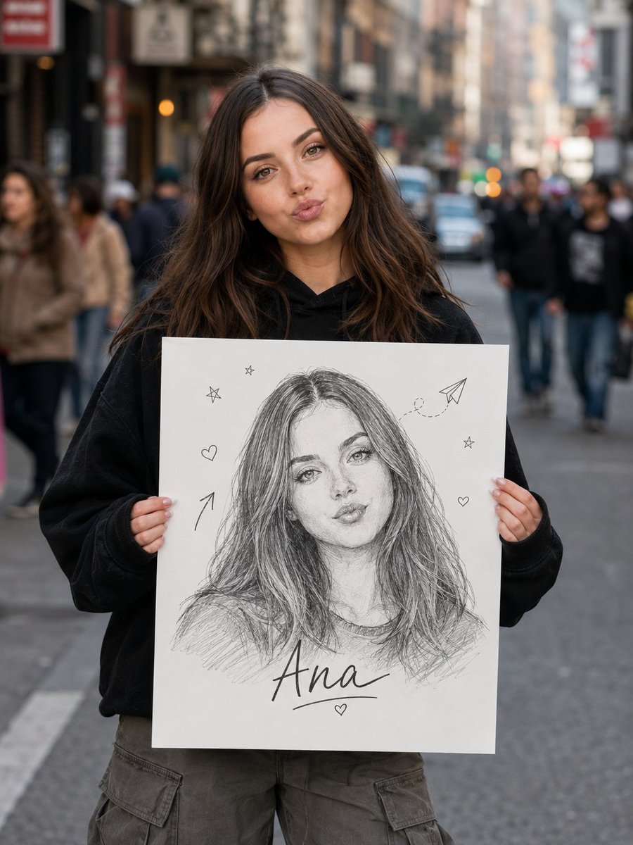 Sketch Poster Street Portrait