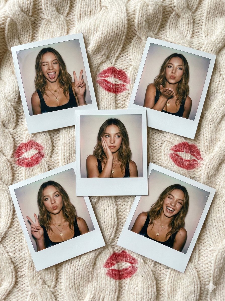 Vintage Polaroid Photos of a Young Woman