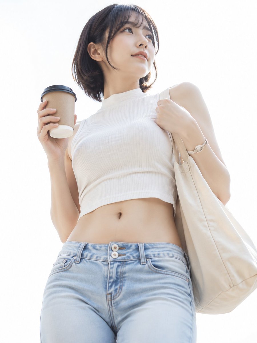 High-Key Japanese Magazine Style City Commute Portrait