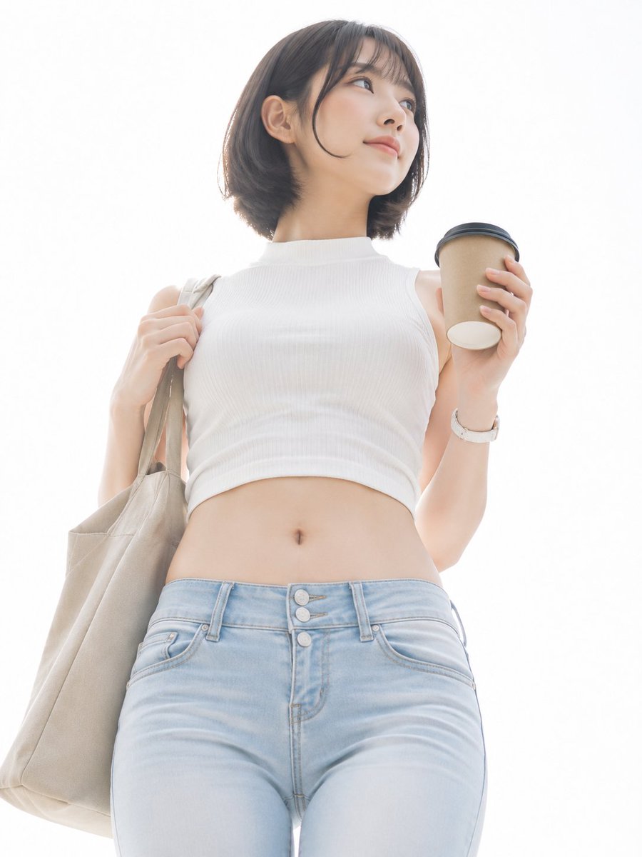 High-Key Japanese Magazine Style City Commute Portrait