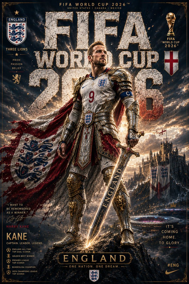An Ultra-Detailed Epic Fifa World Cup 2026 Poster Featuring Player