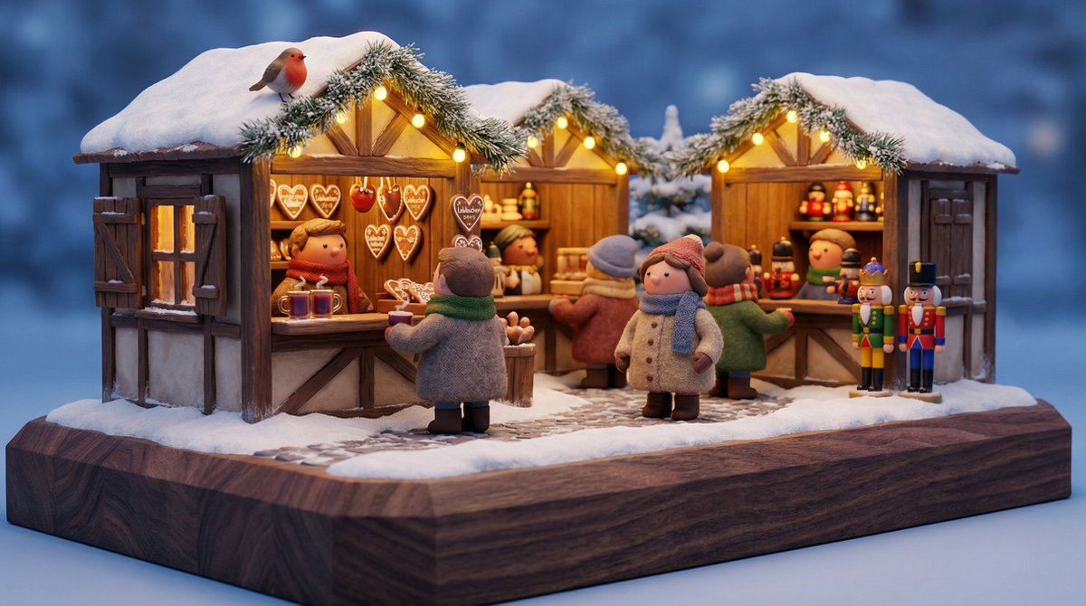 Tiny Clay World with Customizable Cultural Scenes