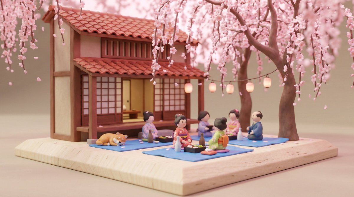 Tiny Clay World with Customizable Cultural Scenes