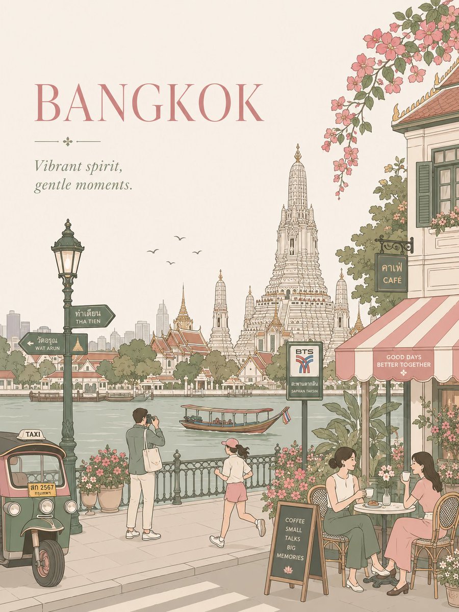 An Airy City Scene With Large Typography-Safe Negative Space In