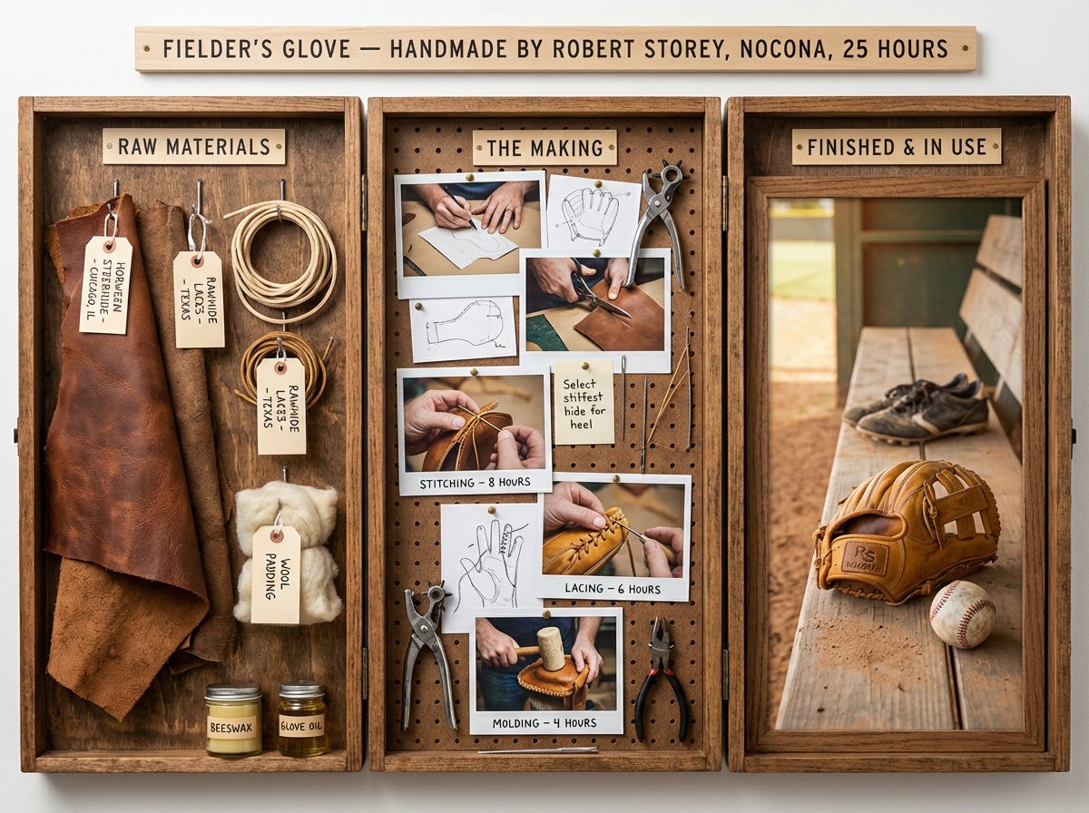 Artisan's Craft Process Board with Raw Materials