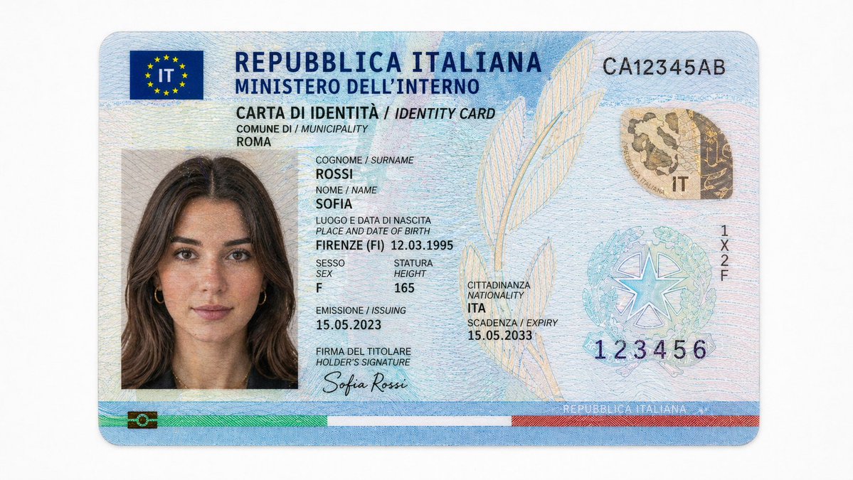 Ultra-realistic {country} Citizenship Card with {gender_age} Portrait