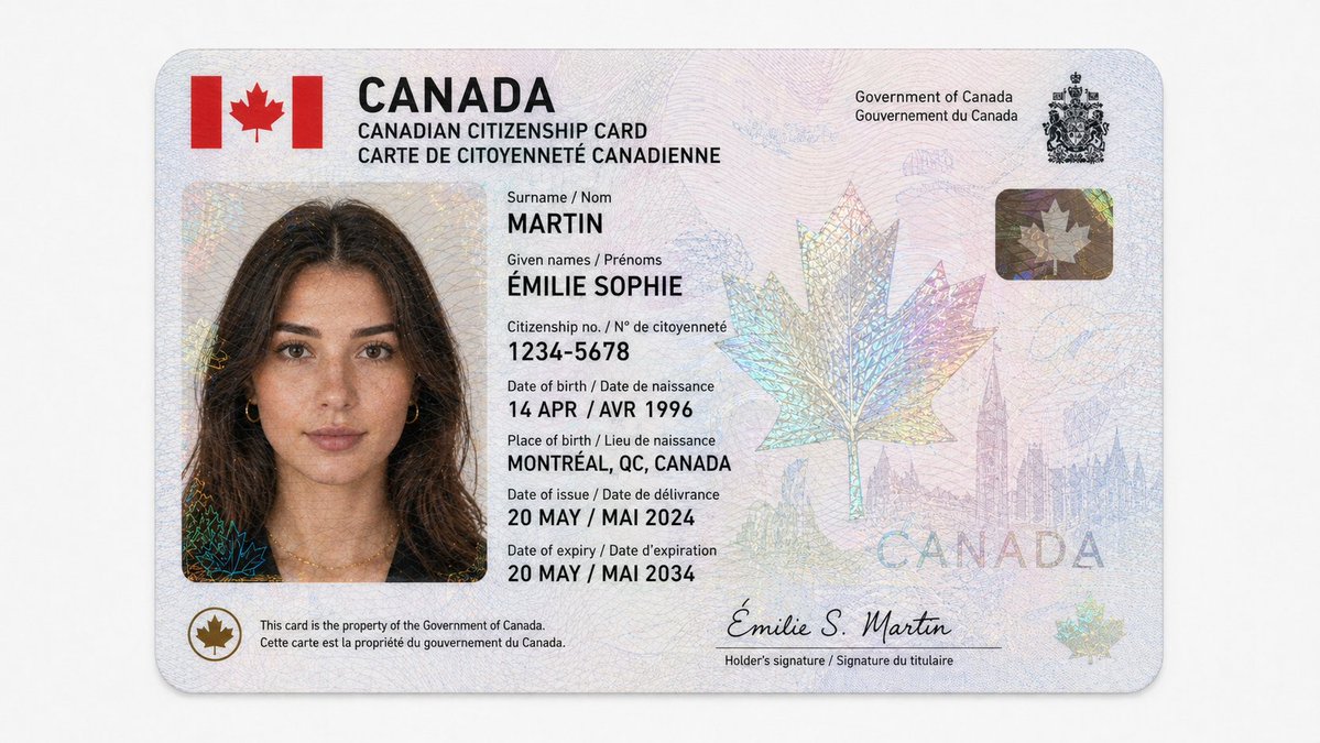 Ultra-realistic {country} Citizenship Card with {gender_age} Portrait