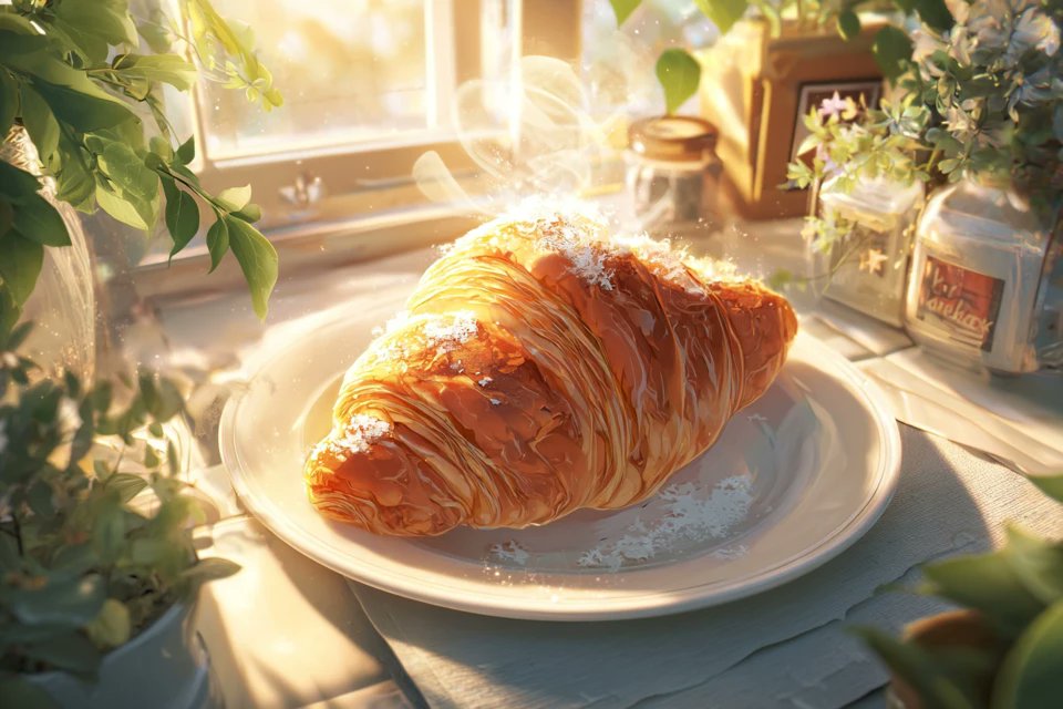 Cinematic Anime Food Illustration with Morning Light