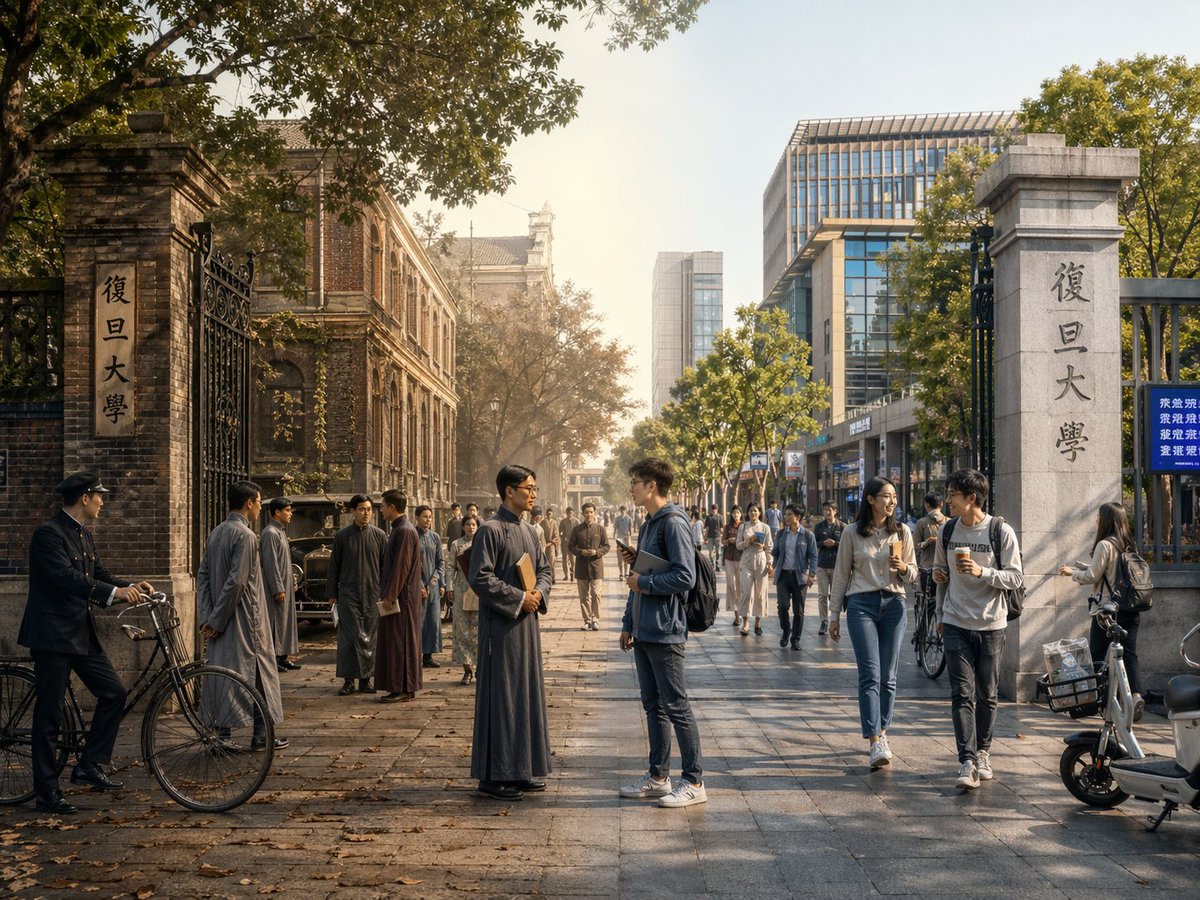 Cinematic Split-Screen: Past and Present Merged