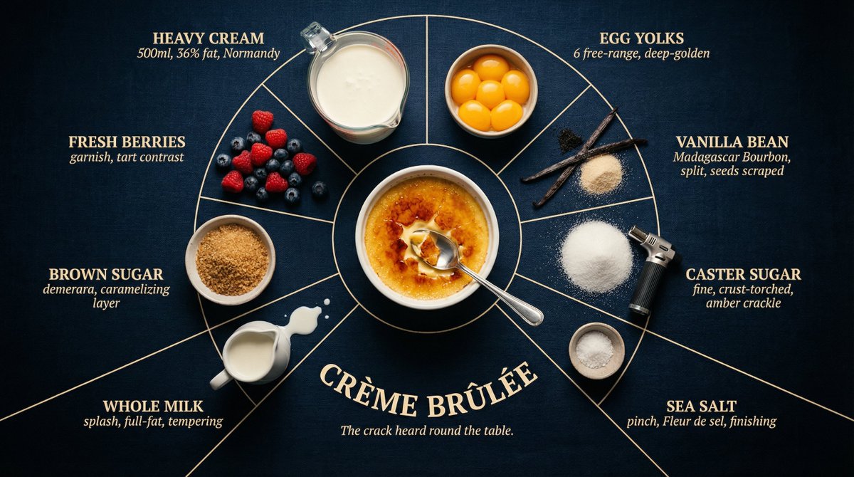 Bird's Eye Ingredient Flat Lay with Radial Pattern