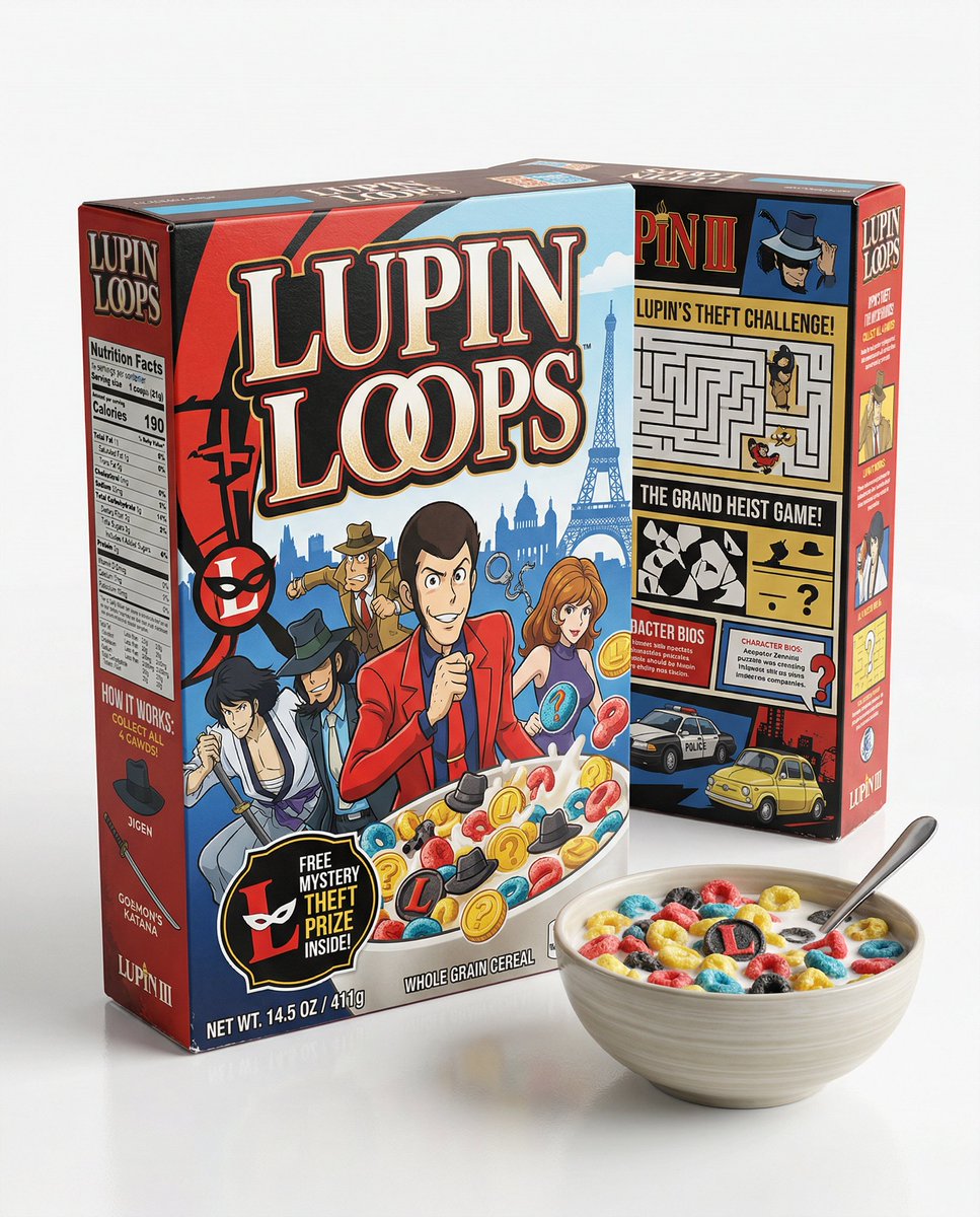 Photorealistic 3D Cereal Box with Show Theme