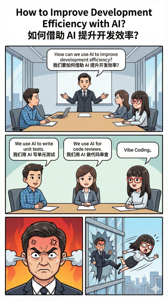 Out the Window Meme Comic: AI Development Efficiency