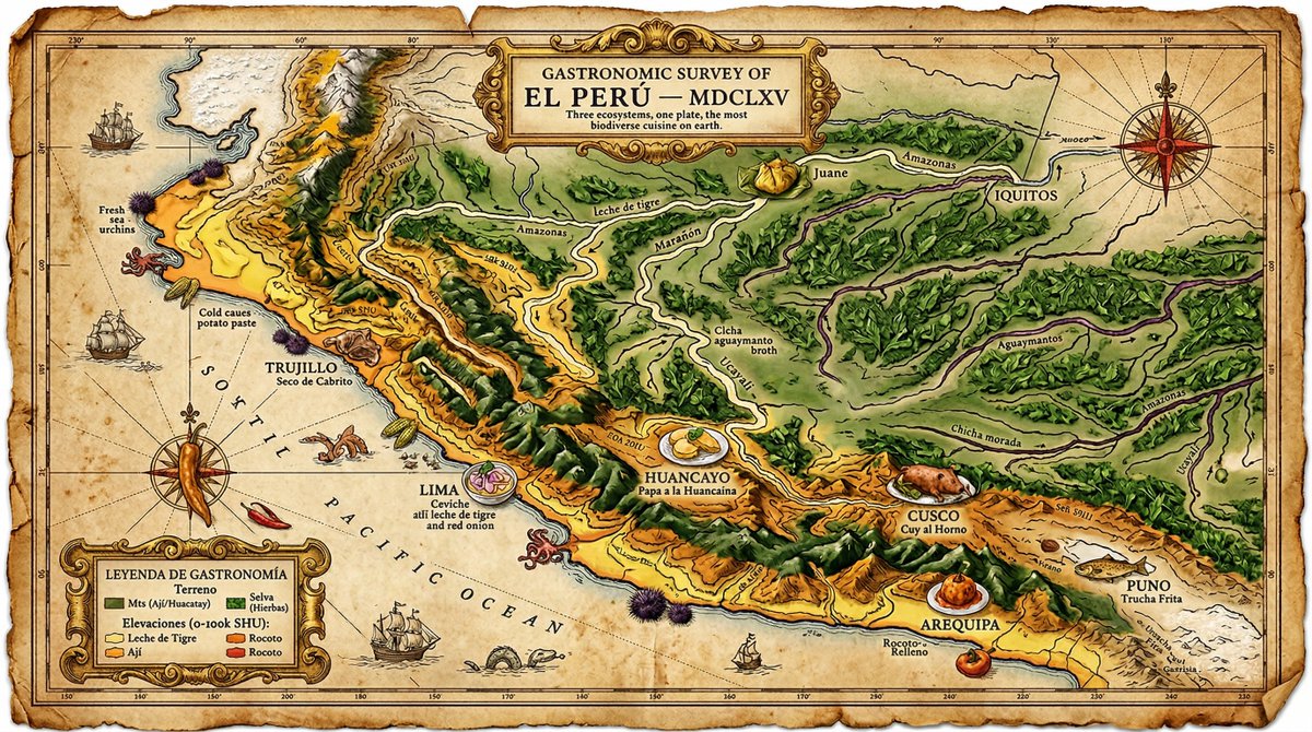 Gastronomic Food Map with Culinary Geographic Features