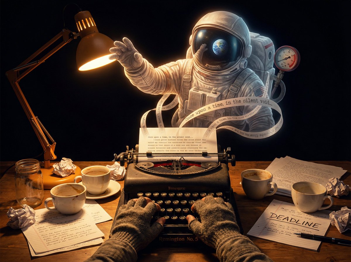 Typewriter Conjuring: Subject Materializing from Words